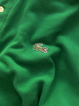 80's Chemise Lacoste heavyweight Long Sleeve Polo Shirt (L)