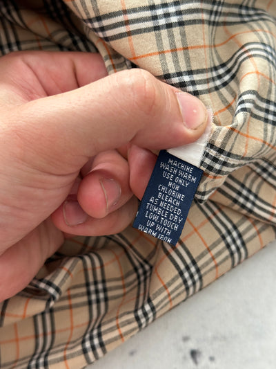 90's Burberry Nova Check Long Sleeve Shirt (S)