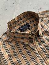 90's Burberry Nova Check Long Sleeve Shirt (S)