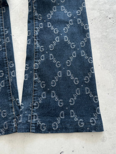 Vintage Dolce & Gabbana Monogram Denim Jeans (Women's W32)