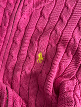 Ralph Lauren Cable Knit Zip Up Jumper (Women's L)