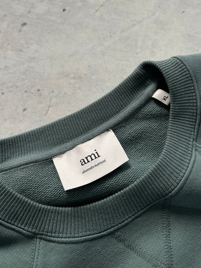 AMI Paris Ami de Cœur Tonal Logo Crewneck Sweatshirt (XL)