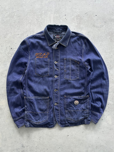 Diesel Embroidered Denim Button Up Overshirt (M)