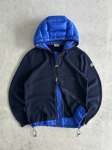 Moncler Maglione Tricot Wool Down Zip Up Cardigan (L)