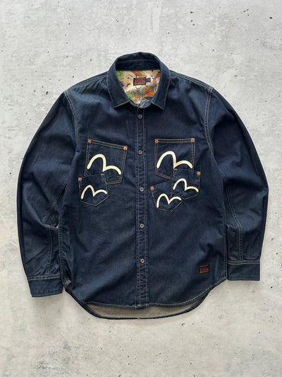 Evisu Gull Wing Multi Pocket Denim Shirt (S)