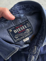 Diesel Embroidered Denim Button Up Overshirt (M)