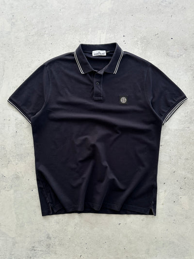 Stone Island Patch Logo Polo Shirt (XXL)