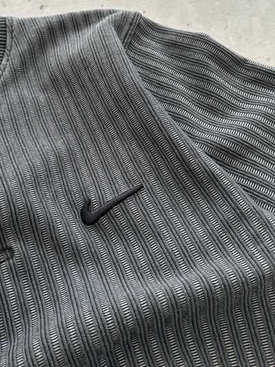 90's Nike Swoosh henley Textured waffle heavy long sleeve (M)