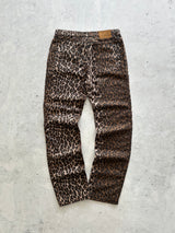 Vintage Cavalli Jeans Leopard Print Trousers (Women's W29)