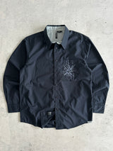 00's Oakley embroidered logo Graphic Long Sleeve Shirt (M)