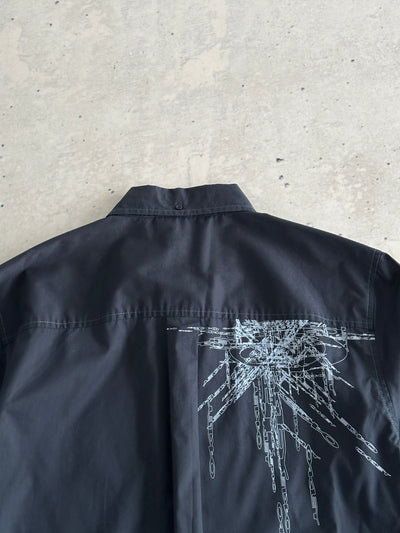 00's Oakley embroidered logo Graphic Long Sleeve Shirt (M)