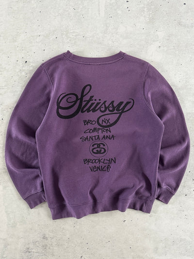 Stussy World Tour Heavyweight Crewneck Sweatshirt (S)