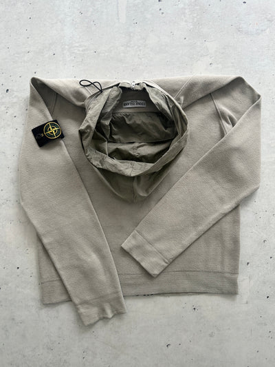 SS/09 Stone Island Nylon metal Hood knit zip up Jumper (S)