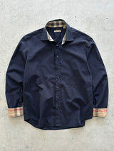 00's Burberry Brit Nova Check Long Sleeve Shirt (M)
