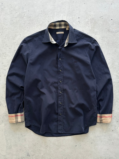 00's Burberry Brit Nova Check Long Sleeve Shirt (M)