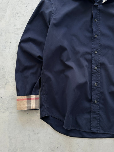 00's Burberry Brit Nova Check Long Sleeve Shirt (M)