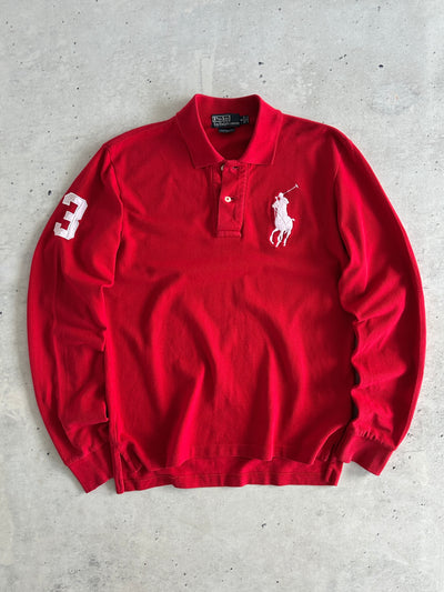 Ralph Lauren Big Logo Long Sleeve Polo Shirt (M)