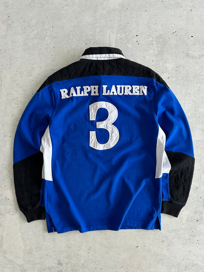 Ralph Lauren Spell Out Heavyweight Rugby Shirt (M)