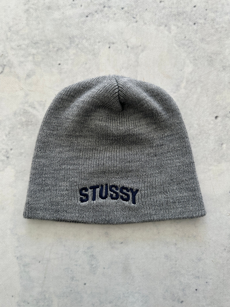 90's Stussy Embroidered Knit Beanie (One Size)