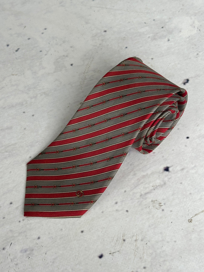 Vintage Gucci Silk Striped Tie (One Size)