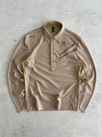 00's Oakley Multi Zip Long Sleeve Polo Shirt (M)