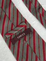 Vintage Gucci Silk Striped Tie (One Size)