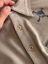 00's Oakley Multi Zip Long Sleeve Polo Shirt (M)