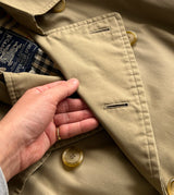 Vintage Burberry Nova Check Trench Coat / Mac (L)