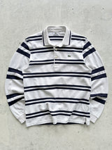 00's Lacoste Stripe Long Sleeve Polo Shirt (S)