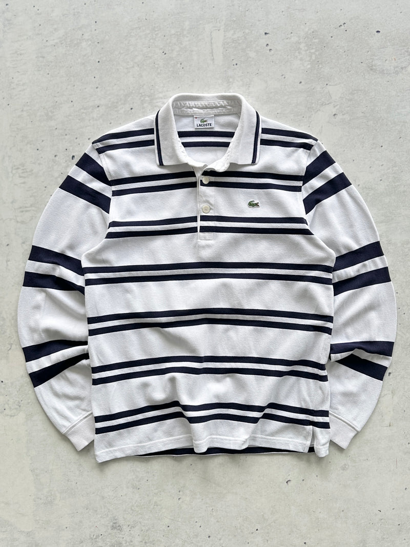 00's Lacoste Stripe Long Sleeve Polo Shirt (S)