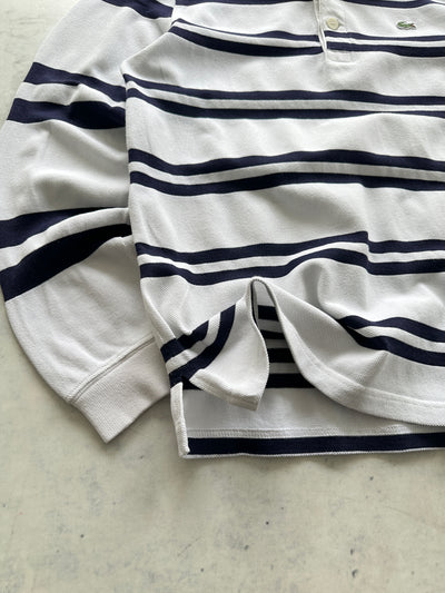 00's Lacoste Stripe Long Sleeve Polo Shirt (S)