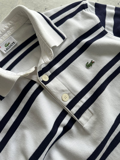 00's Lacoste Stripe Long Sleeve Polo Shirt (S)