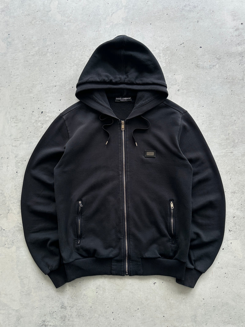 Dolce & Gabbana Metal Emblem Zip Up Hoodie (M)