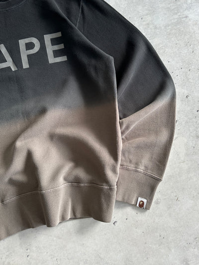 BAPE Spell Out Gradient Crewneck Sweatshirt (S)