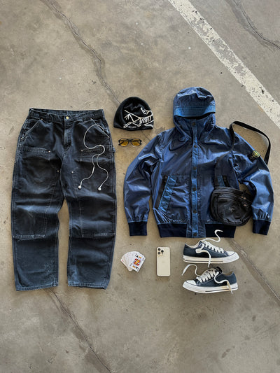 SS/12 Stone Island Mussola Gommata Hooded Jacket (M)