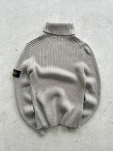 AW/11 Stone Island Chunky Wool Knit Turtle Neck Jumper (S)