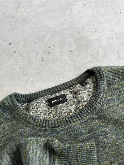 Diesel Crewneck Marl Knit Jumper (L)