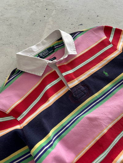 Vintage Ralph Lauren Heavyweight Stripe Rugby Shirt (M)