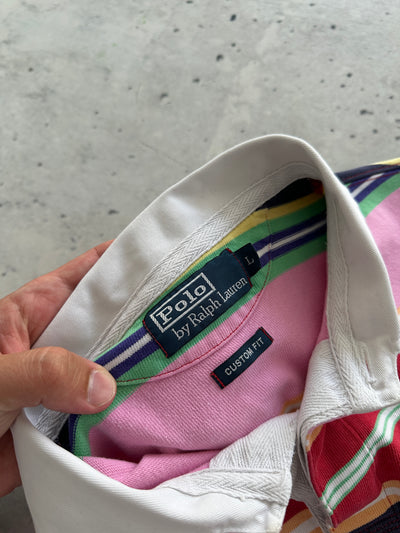 Vintage Ralph Lauren Heavyweight Stripe Rugby Shirt (M)