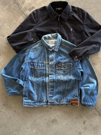 90's Avirex USA Denim Jacket (L)