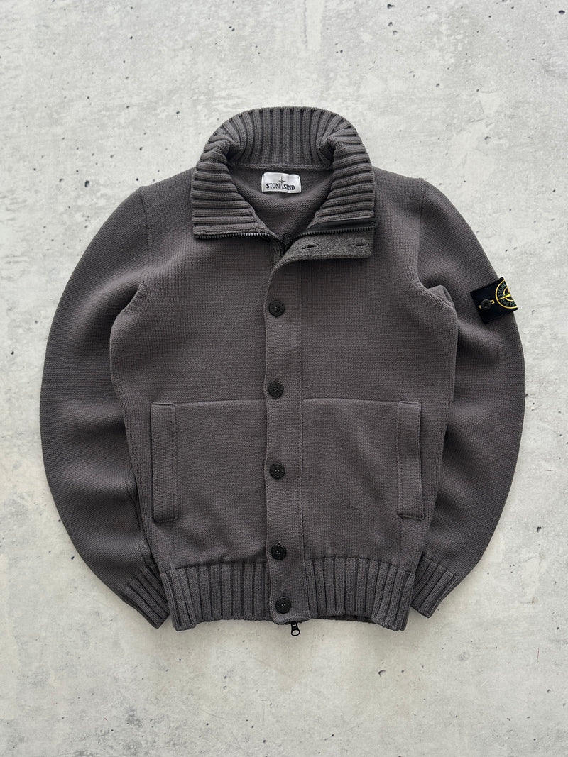 AW/14 Stone Island Chunky Wool Knit Zip Up Jumper (XS/S)