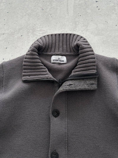 AW/14 Stone Island Chunky Wool Knit Zip Up Jumper (XS/S)