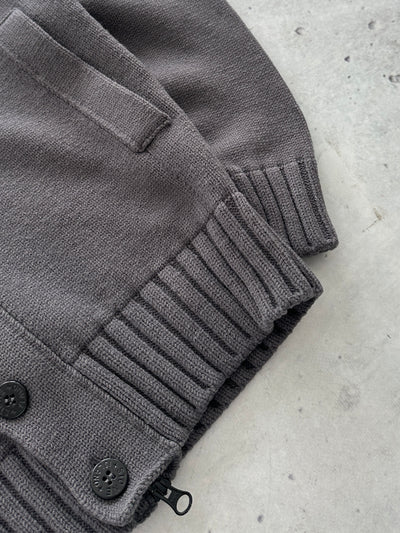 AW/14 Stone Island Chunky Wool Knit Zip Up Jumper (XS/S)