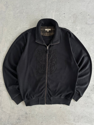 Burberry Appliqué Heavyweight Zip Up Sweatshirt (XL)