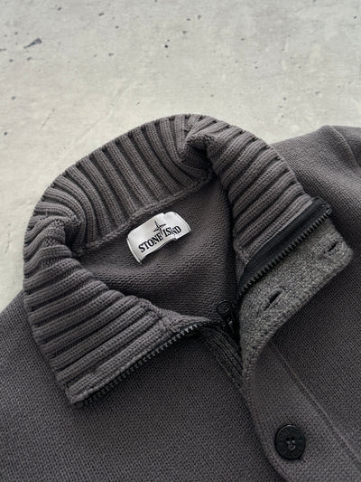 AW/14 Stone Island Chunky Wool Knit Zip Up Jumper (XS/S)