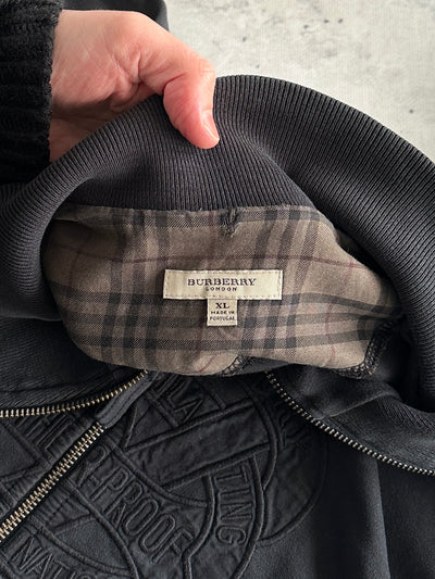 Burberry Appliqué Heavyweight Zip Up Sweatshirt (XL)