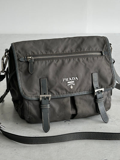 00's Prada Tessuto Satchel / Crossbody Bag (One Size)