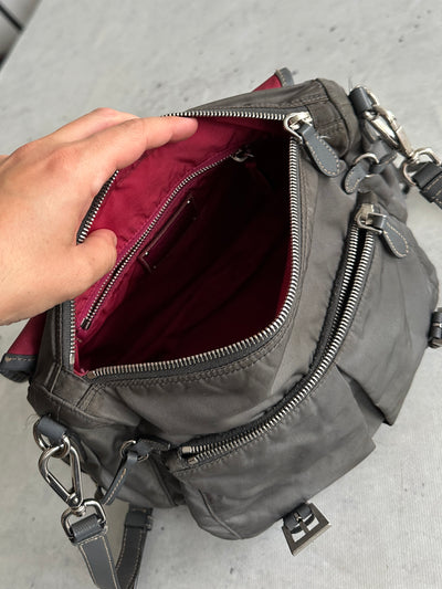00's Prada Tessuto Satchel / Crossbody Bag (One Size)