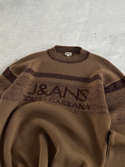 90's Dolce & Gabbana Chunky Knit Crewneck Jumper (Women's M)