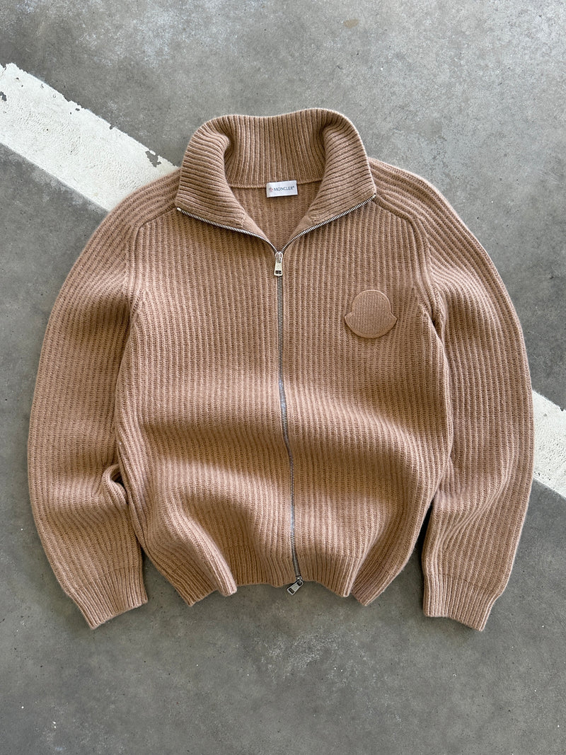 Moncler Tricot Cashmere Chunky Knit Zip Up Jumper / Cardigan (S)